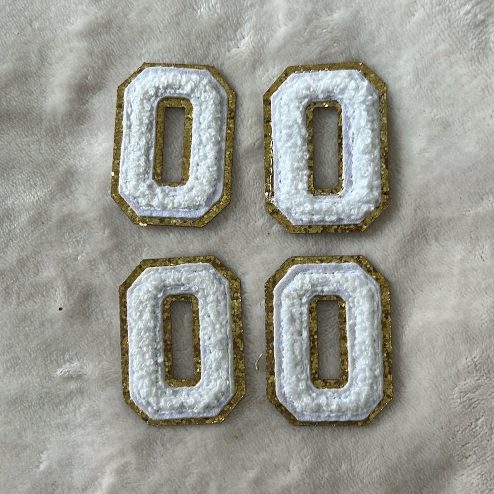 O Initial Self-Adhesive Monogram Letters, Set of 4